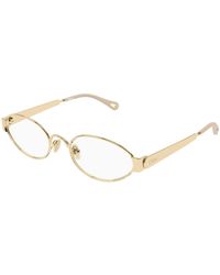 Chloé - Ch0355O 001 Optical Frames Metal Transparent Round - Lyst
