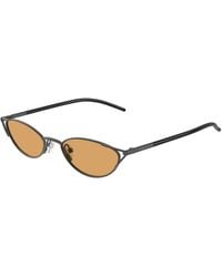 McQueen - Am0563S 004 Sunglasses Metal Cat Eye - Lyst