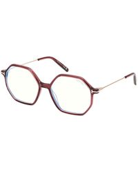 Tom Ford - Ft5952-B 069 Optical Frames Acetate Geometric Normal - Lyst