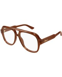 Chloé - Ch0339O 003 Optical Frames Acetate Transparent Pilot - Lyst