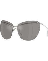 DIESEL - Dl1007 10016G Sunglasses Metal Cat Eye Normal - Lyst