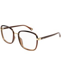 Chloé - Ch0034O 011 Optical Frames Injected Transparent Squared - Lyst