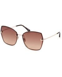 Tom Ford - Ft1107 Nickie-02 28F Sunglasses Metal Butterfly Normal Shaded - Lyst