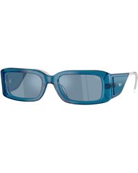 DIESEL - Dl2017U 20511U Sunglasses Acetate Light Squared Mirror - Lyst