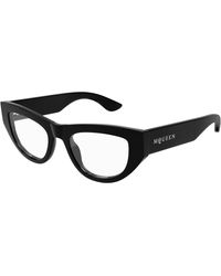 McQueen - Am0512O 001 Optical Frames Acetate Transparent Cat Eye - Lyst
