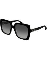 Gucci - Gg0418S 001 Sunglasses Plastic Squared Normal - Lyst