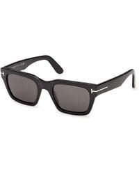 Tom Ford - Ft1333 Andy-02 01A Sunglasses Acetate Smoke Squared Normal - Lyst