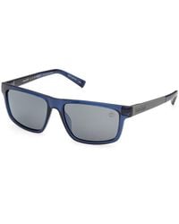Timberland - Tb00070 90D Sunglasses Injected Smoke Squared Polarized - Lyst