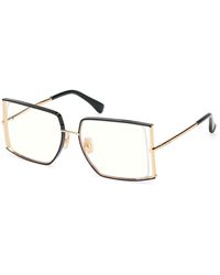 Max Mara - Mm5156-B 098 Optical Frames Metal Squared Normal - Lyst