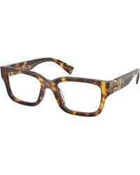 Miu Miu - Mu 02Yv 14L1O1 Optical Frames Acetate Squared Normal - Lyst