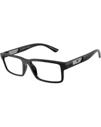 Emporio Armani - Ea3278 5017 Optical Frames Injected Transparent Squared Normal - Lyst