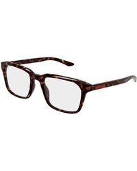 Gucci - Gg2081O 006 Optical Frames Acetate Transparent Squared - Lyst