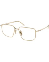 Prada - Pr C52V Zvn1O1 Optical Frames Metal Squared Normal - Lyst