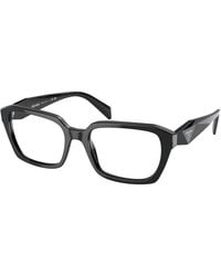 Prada - Pr 14Zv 1Ab1O1 Optical Frames Acetate Transparent Geometric Normal - Lyst