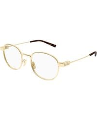 Saint Laurent - Sl 785 002 Optical Frames Metal Transparent Round - Lyst