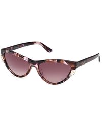 Guess - Gm00031 83T Sunglasses Acetate Bordeaux Cat Eye Normal - Lyst