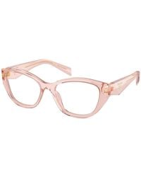 Prada - Pr 21Zv 19Q1O1 Optical Frames Acetate Transparent Geometric Normal - Lyst