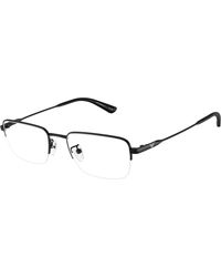 Emporio Armani - Ea1193Td 3001 Optical Frames Titanium Transparent Squared Normal - Lyst