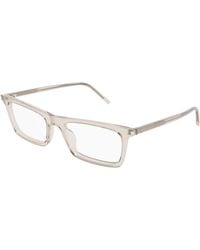 Saint Laurent - Sl 890 Betty Thin Opt 004 Optical Frames Acetate Transparent Squared - Lyst