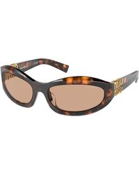 Miu Miu - Mu 14Zs 14L90H Sunglasses Acetate Geometric Normal - Lyst