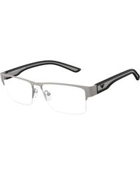 Emporio Armani - Ea1182 3003 Optical Frames Metal Transparent Squared Normal - Lyst