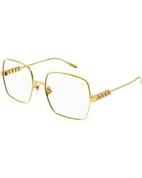 Gucci - Gg1434O 001 Optical Frames Metal Transparent Squared - Lyst