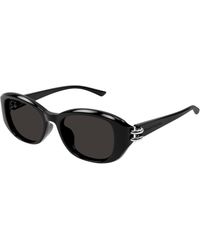 McQueen - Am0470Sa 001 Sunglasses Acetate Round - Lyst