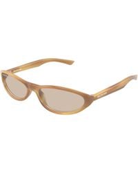 Balenciaga - Bb0007S 017 Occhiali Da Sole Acetato Marrone Rotonda - Lyst
