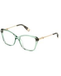 Furla - Vfu830 03Ge Optical Frames Acetate Squared - Lyst