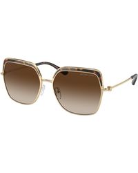 Michael Kors - Mk1141 Greenpoint 101413 Sunglasses Metal Squared Normal Shaded - Lyst