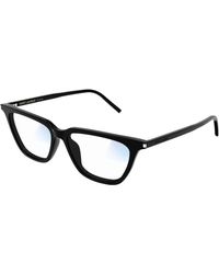 Saint Laurent - Sl 889 Sulpice Thin 006 Sunglasses Acetate Transparent Cat Eye - Lyst
