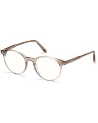 Tom Ford - Ft5695-B 045 Optical Frames Acetate Round Normal Anti Light - Lyst