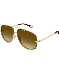 Chloé - Ch0348S 003 Sunglasses Metal Pilot - Lyst