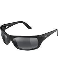 Maui Jim - Mj0202S 001 Occhiali Da Sole Iniettato Grigio Squadrata - Lyst