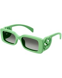 Gucci - Gg1325S 004 Sunglasses Plastic Squared Shaded - Lyst
