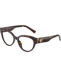 Dolce & Gabbana - Dg3440 502 Optical Frames Acetate Transparent Cat Eye Normal - Lyst