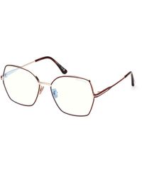 Tom Ford - Ft5876-B 028 Optical Frames Metal Butterfly Normal - Lyst