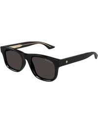 Montblanc - Mb0421S 001 Sunglasses Acetate Squared - Lyst