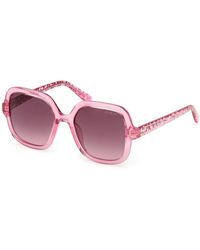 Guess - Gu00230 75T Sunglasses Injected Bordeaux Squared Normal - Lyst