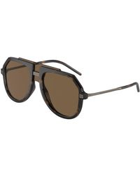Dolce & Gabbana - Dg6195 502/73 Sunglasses Injected Pilot Normal - Lyst