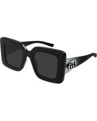 Gucci - Gg2025S 001 Sunglasses Injected Squared - Lyst