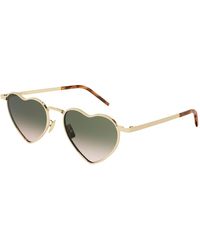 Saint Laurent - Sl 301 Loulou 011 Sunglasses Metal Geometric Shaded - Lyst