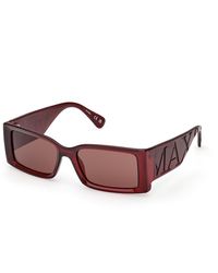 MAX&Co. - Mo0130 66E Sunglasses Injected Squared Normal - Lyst