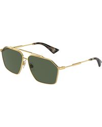 Dolce & Gabbana - Dg2303 02/9A Sunglasses Metal Pilot Polarized - Lyst
