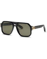 Philipp Plein - Spp148M Plein Icon 700 Sunglasses Acetate Squared Normal - Lyst
