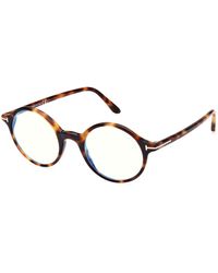Tom Ford - Ft5834-B 053 Optical Frames Acetate Round Normal - Lyst