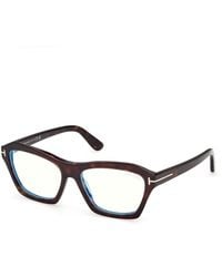 Tom Ford - Ft6192-B 52 Optical Frames Acetate Geometric Normal - Lyst