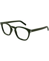 Saint Laurent - Sl 28 Opt 009 Optical Frames Acetate Transparent Round - Lyst