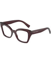 Dolce & Gabbana - Dg3386 3045 Optical Frames Acetate Transparent Butterfly Normal - Lyst