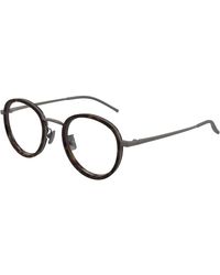 Bottega Veneta - Bv1428Oa 002 Optical Frames Titanium Transparent Round - Lyst